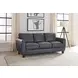 TerraTrek Ocean Blue Leather 82" Sofa