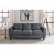 Traverse Ocean Blue Leather 82" Sofa