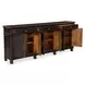 Trento Distressed Black 6 Door Sideboard