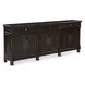 Trento Distressed Black 6 Door Sideboard