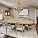 Elements Toffee Rope Pedestal Extendable Dining Table