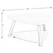 Raine White Triangular Marble Top Coffee Table