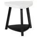 Raine White Triangular End Table