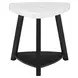 Raine White Triangular End Table