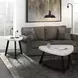 Raine White Triangular Marble Top Coffee Table