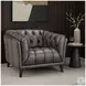 Trix Ash Leather Upholstered Lounge Chair