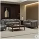 Trix Ash Leather 84" Sofa