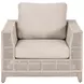 Tropez Beige Performance Fabric Outdoor Sofa Chair