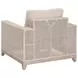 Tropez Beige Performance Fabric Outdoor Sofa Chair