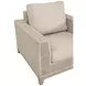 Tropez Beige Performance Fabric Outdoor Sofa Chair