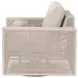 Tropez Beige Performance Fabric Outdoor Swivel Rocker Sofa Chair