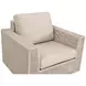 Tropez Beige Performance Fabric Outdoor Swivel Rocker Sofa Chair