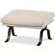Tara Shaw Off White Leather Upholstered Rectangular Saint Laurent Ottoman