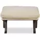 Tara Shaw Off White Leather Upholstered Rectangular Saint Laurent Ottoman
