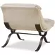 Tara Shaw Off White Leather Upholstered Saint Laurent Lounge Chair