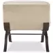 Tara Shaw Off White Leather Upholstered Saint Laurent Lounge Chair
