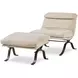 Tara Shaw Off White Leather Upholstered Rectangular Saint Laurent Ottoman
