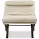 Tara Shaw Off White Leather Upholstered Saint Laurent Lounge Chair
