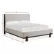 Bellamy Coffee Bean and Elite Dove Queen Upholstered Panel Bed