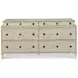 Tara Shaw Swedish Scraped Bone 6 Drawer Alexandre Ii Double Dresser