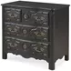 Tara Shaw French Ebonized Noir 3 Drawer Louis Xiv Nightstand