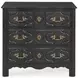 Tara Shaw French Ebonized Noir 3 Drawer Louis Xiv Nightstand
