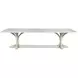 Tara Shaw Tuscan Aged White 96" Rectangular Marble Top Lucca Ii Dining Table