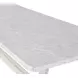 Tara Shaw Tuscan Aged White 120" Rectangular Marble Top Lucca Ii Dining Table