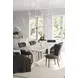 Tara Shaw Tuscan Aged White 120" Rectangular Marble Top Lucca Ii Dining Table