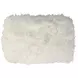 Tara Shaw White Upholstered Pompiduo Italian Mongolian Lamb Stool