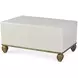 Tara Shaw Lacquered White and Gold Rectangular Loire Cocktail Table
