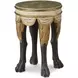 Tara Shaw Aged Ivory and Distressed Gold Round Sainte Rome Accent Table