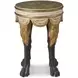 Tara Shaw Aged Ivory and Distressed Gold Round Sainte Rome Accent Table