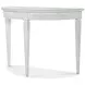 Tara Shaw Swedish Rubbed White D Shape Petite Lutetia Console Table