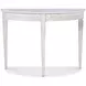 Tara Shaw Swedish Rubbed White D Shape Petite Lutetia Console Table