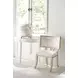 Tara Shaw Swedish Rubbed White D Shape Petite Lutetia Console Table