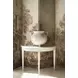Tara Shaw Swedish Rubbed White D Shape Petite Lutetia Console Table