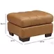 Baylor Cinnamon Leather Upholstered Rectangular Ottoman