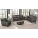 Bexley Ash Leather Living Room Set with Nailhead Trim