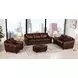 Bexley Caramel Leather Living Room Set with Nailhead Trim