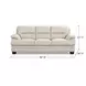 Calizor Vanilla Leather 88" Sofa