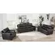 Calizor Black Leather Living Room Set