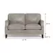 Camden Stone Leather 61" Loveseat with Nailhead Trim