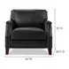 Camden Black Leather Upholstered Accent Chair with Nailhead Trim