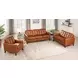 Cassian Nutmeg Leather Living Room Set