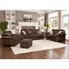 Danforth Caramel Leather Living Room Set