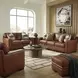 Langston Nutmeg Leather Upholstered Accent Chair