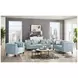 Elric Spa Blue Leather Living Room Set