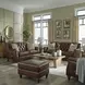 Kingswell Brown Leather 91" Sofa with Nailhead Trim