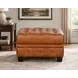 Haworth Saddle Leather Upholstered Rectangular Ottoman